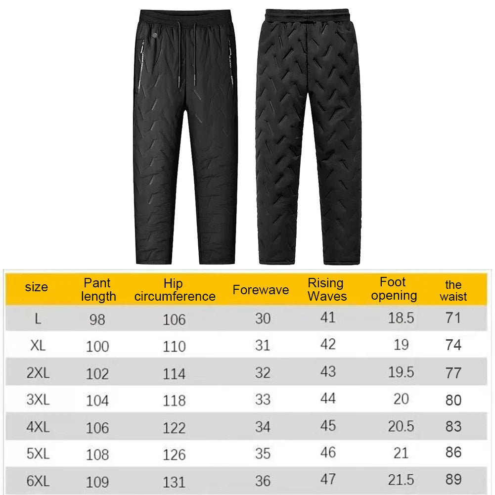 Men Pants - 10-Zone Thermal Bottom Heated Pants USB-Heated Trousers