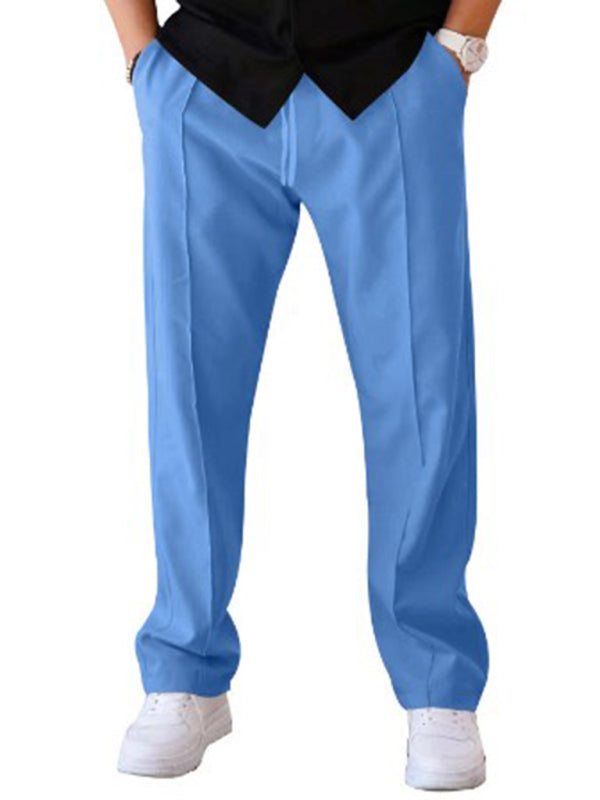 Men Pants- Blue Joggers for the Modern Man- Clear blue- Pekosa Women Fashion