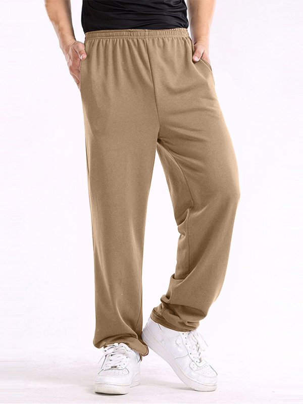 Men Pants- Sporty Men's Sweatpants for Lounging and Leisure- Camel- Pekosa Women Fashion