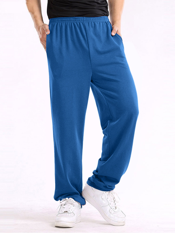 Men Pants- Sporty Men's Sweatpants for Lounging and Leisure- Royal blue- Pekosa Women Fashion