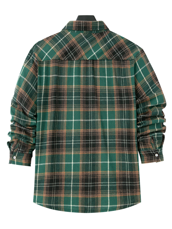 Men Shirts- Classic Men's Plaid Flannel Shirt- - Pekosa Women Fashion