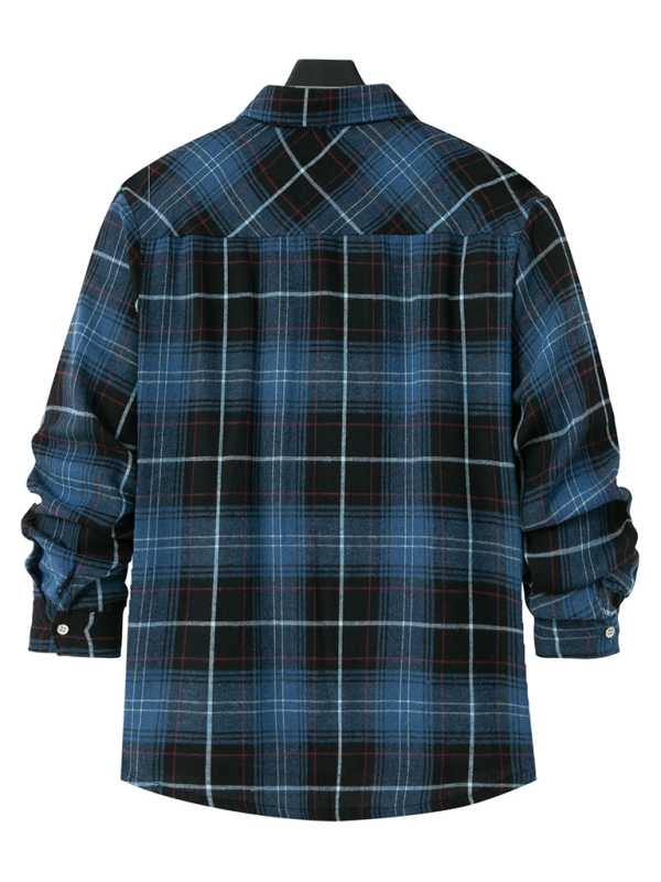 Men Shirts- Classic Men's Plaid Flannel Shirt- - Pekosa Women Fashion