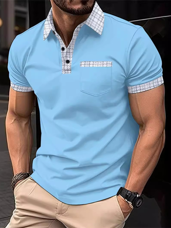 Men Shirts- Men Polo Shirts for Any Day- Sky blue azure- Pekosa Women Fashion