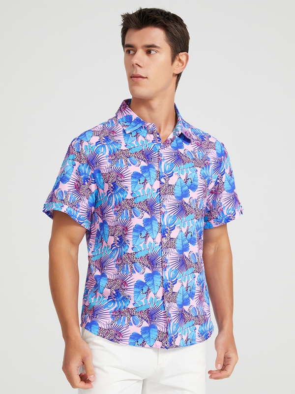 Men Shirts- Men's Hawaiian Shirt for Beach Adventures- - Pekosa Women Fashion