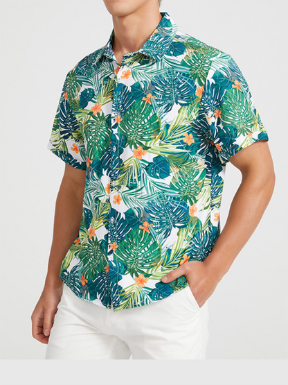 Men Shirts- Men's Hawaiian Shirt for Beach Adventures- - Pekosa Women Fashion