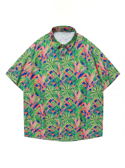 Men Shirts- Men's Hawaiian Shirt for Beach Adventures- - Pekosa Women Fashion