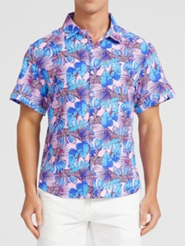 Men Shirts- Men's Hawaiian Shirt for Beach Adventures- - Pekosa Women Fashion