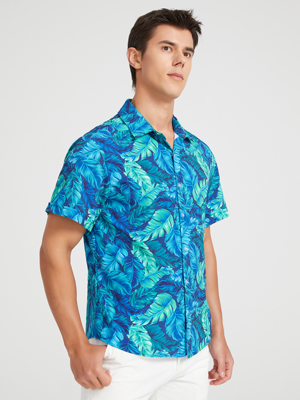 Men Shirts- Men's Hawaiian Shirt for Beach Adventures- - Pekosa Women Fashion