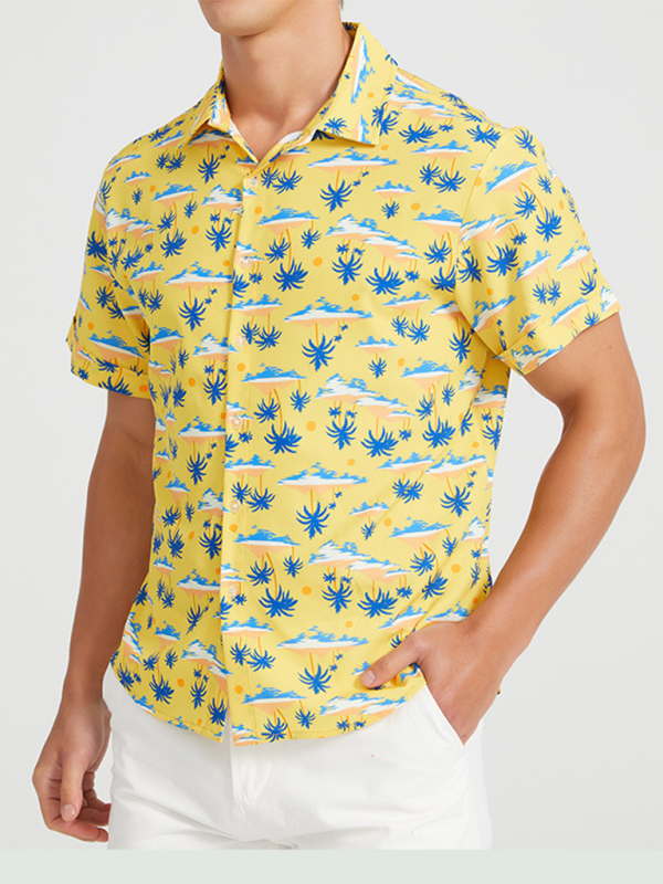 Men Shirts- Men's Hawaiian Shirt for Beach Adventures- - Pekosa Women Fashion