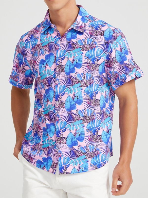 Men Shirts- Men's Hawaiian Shirt for Beach Adventures- - Pekosa Women Fashion