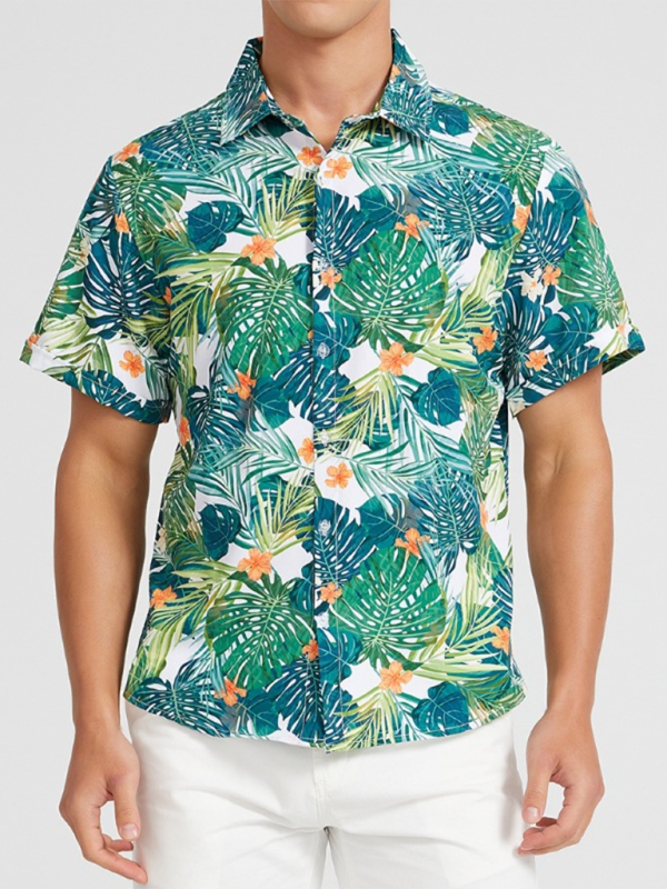 Men Shirts- Men's Hawaiian Shirt for Beach Adventures- - Pekosa Women Fashion