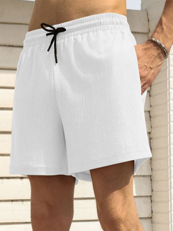 Men Shorts- Built-In Pocket Textured Shorts for Active Men- - Pekosa Women Fashion