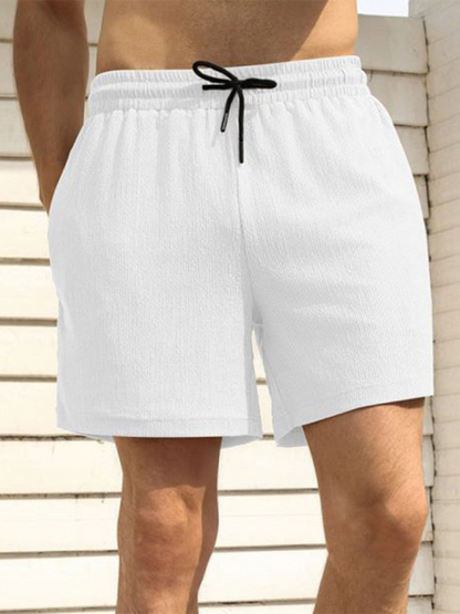 Men Shorts- Built-In Pocket Textured Shorts for Active Men- - Pekosa Women Fashion