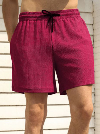 Men Shorts- Built-In Pocket Textured Shorts for Active Men- - Pekosa Women Fashion