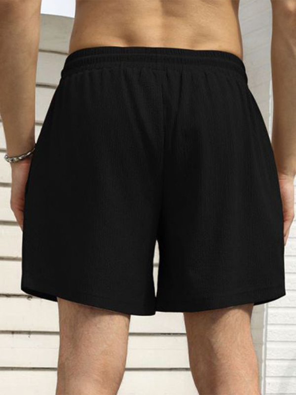 Men Shorts- Built-In Pocket Textured Shorts for Active Men- - Pekosa Women Fashion