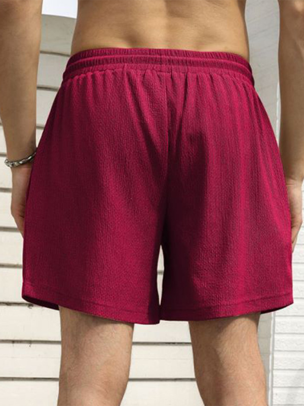 Men Shorts- Built-In Pocket Textured Shorts for Active Men- - Pekosa Women Fashion