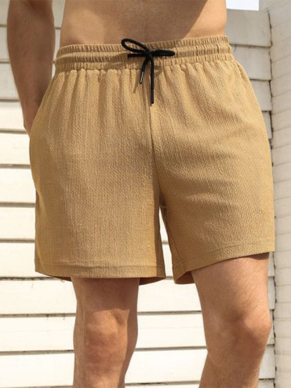 Men Shorts- Built-In Pocket Textured Shorts for Active Men- - Pekosa Women Fashion