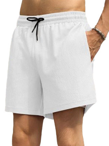 Men Shorts- Built-In Pocket Textured Shorts for Active Men- - Pekosa Women Fashion