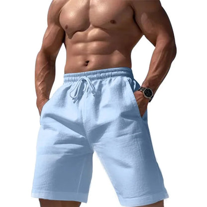 Men Shorts- Men's Essential Summer Shorts for Outdoor Explorations- Sky Blue- Pekosa Women Fashion