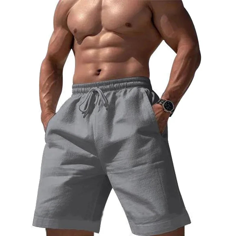 Men Shorts- Men's Essential Summer Shorts for Outdoor Explorations- Gray- Pekosa Women Fashion