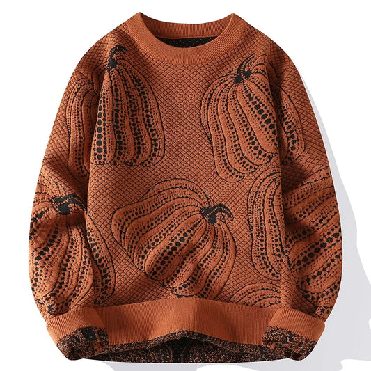 Men Sweaters- Pumpkin Knit Sweater for Fall & Winter 🎃🍂