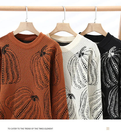 Men Sweaters- Pumpkin Knit Sweater for Fall & Winter 🎃🍂