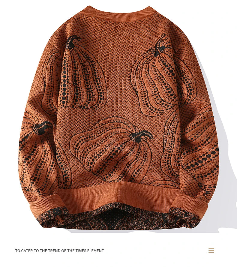 Men Sweaters- Pumpkin Knit Sweater for Fall & Winter 🎃🍂