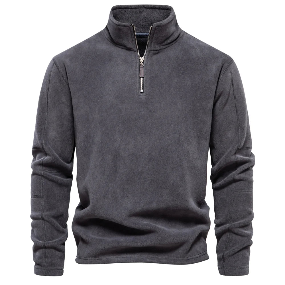 Men Sweatshirts - Suede-Feel Men’s Fleece Sweatshirt