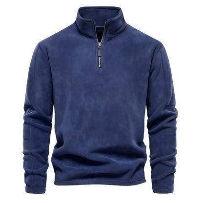 Men Sweatshirts - Suede-Feel Men’s Fleece Sweatshirt