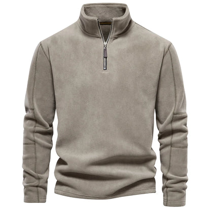 Men Sweatshirts - Suede-Feel Men’s Fleece Sweatshirt