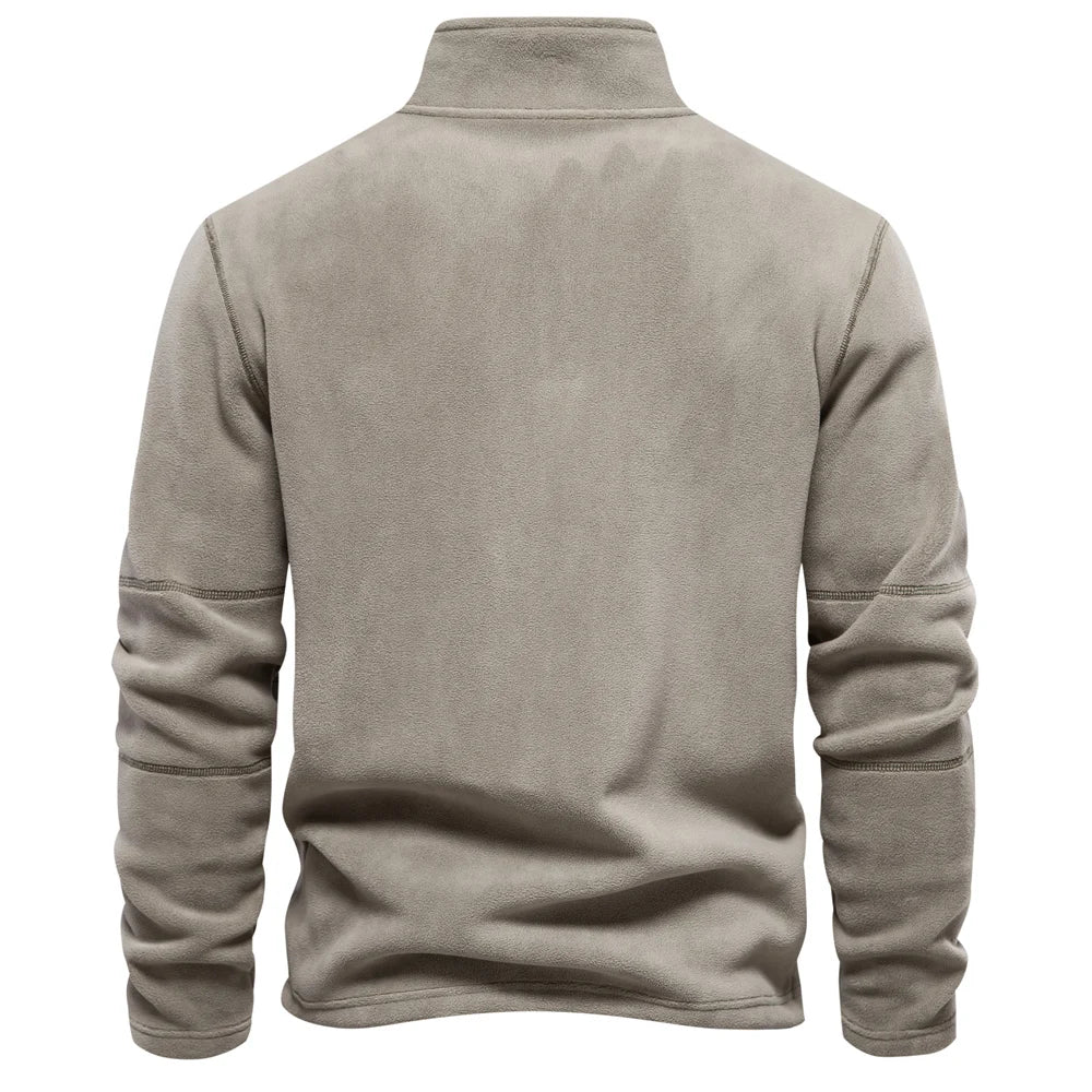 Men Sweatshirts - Suede-Feel Men’s Fleece Sweatshirt