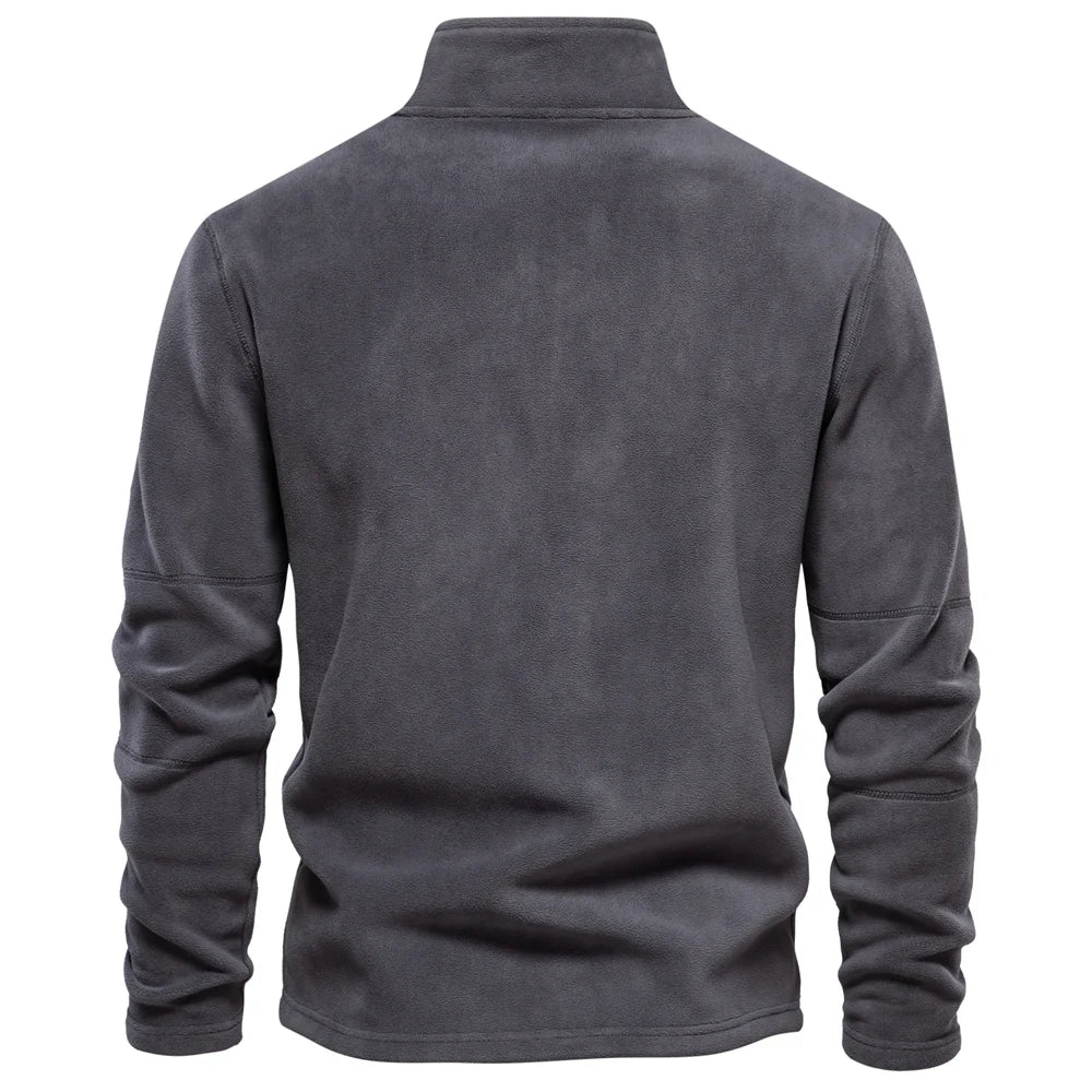 Men Sweatshirts - Suede-Feel Men’s Fleece Sweatshirt