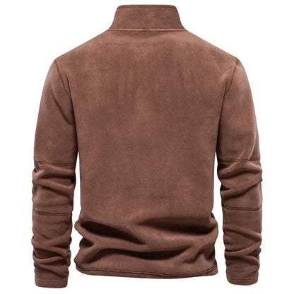 Men Sweatshirts - Suede-Feel Men’s Fleece Sweatshirt