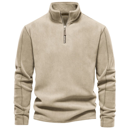 Men Sweatshirts - Suede-Feel Men’s Fleece Sweatshirt