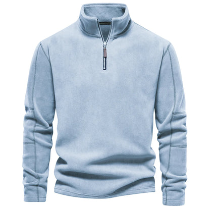 Men Sweatshirts - Suede-Feel Men’s Fleece Sweatshirt