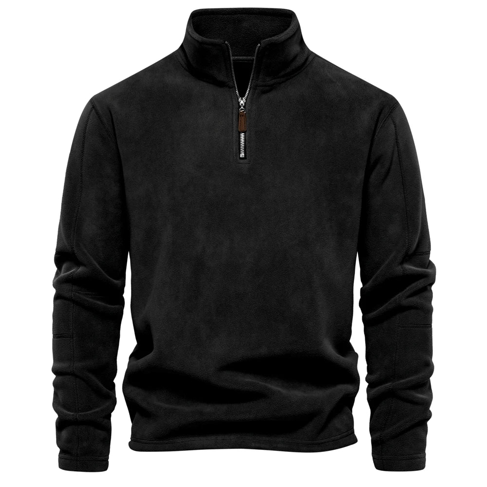 Men Sweatshirts - Suede-Feel Men’s Fleece Sweatshirt