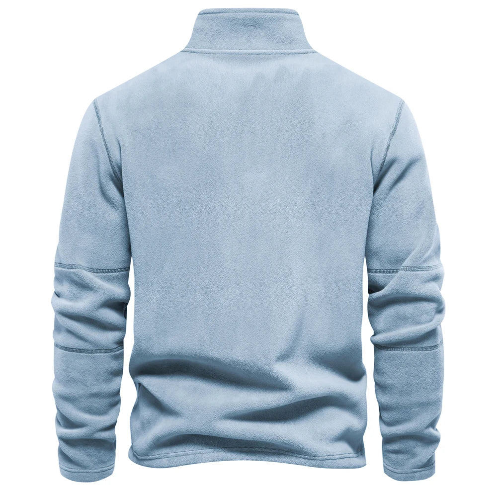 Men Sweatshirts - Suede-Feel Men’s Fleece Sweatshirt