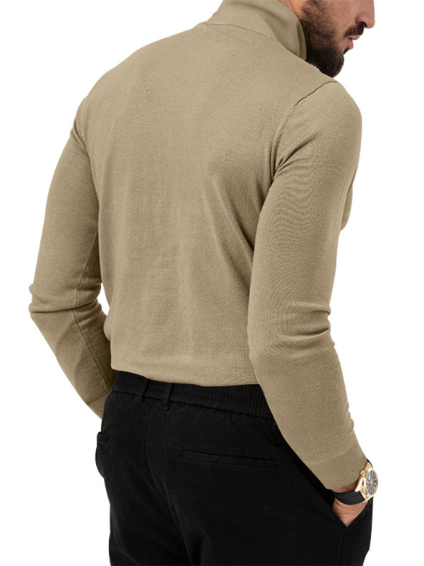 Men T-Shirts- Turtleneck Every Sharp Man T-Shirt- - Pekosa Women Fashion