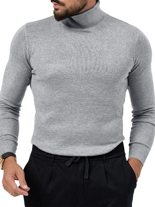 Men T-Shirts- Turtleneck Every Sharp Man T-Shirt- - Pekosa Women Fashion