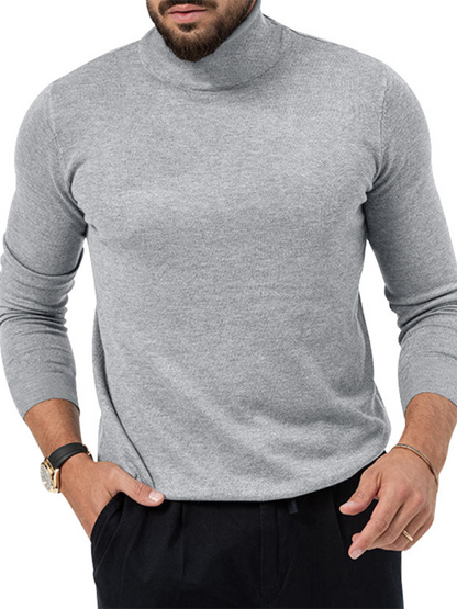 Men T-Shirts- Turtleneck Every Sharp Man T-Shirt- - Pekosa Women Fashion