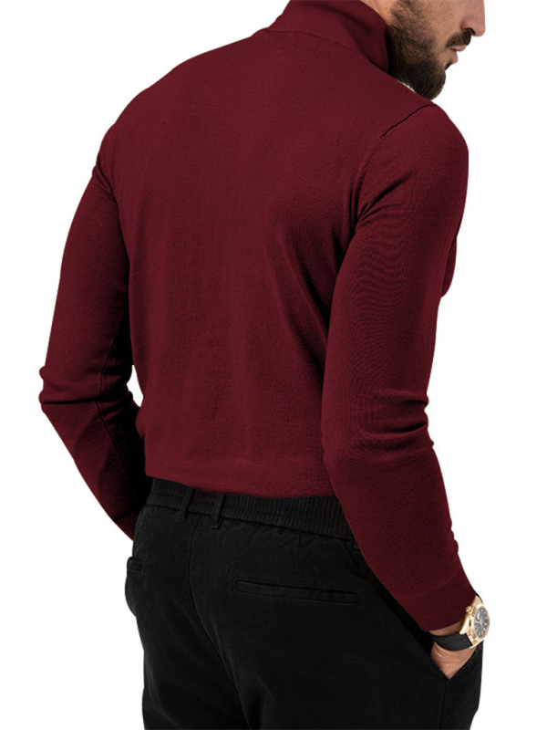 Men T-Shirts- Turtleneck Every Sharp Man T-Shirt- - Pekosa Women Fashion