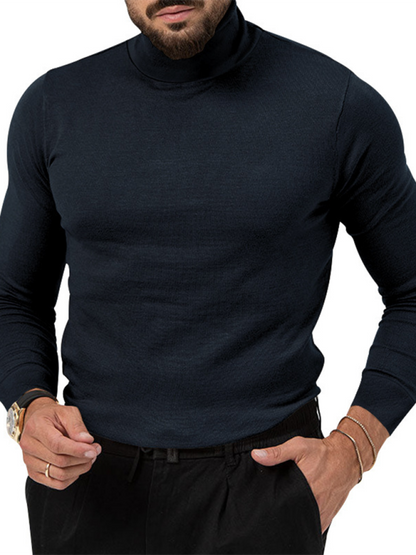 Men T-Shirts- Turtleneck Every Sharp Man T-Shirt- Champlain color- Pekosa Women Fashion