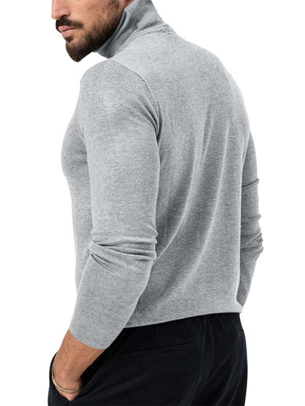 Men T-Shirts- Turtleneck Every Sharp Man T-Shirt- - Pekosa Women Fashion