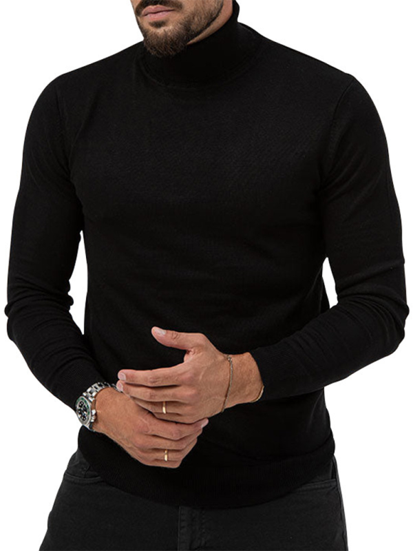 Men T-Shirts- Turtleneck Every Sharp Man T-Shirt- - Pekosa Women Fashion