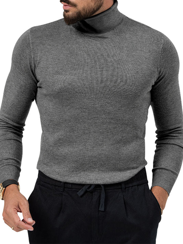 Men T-Shirts- Turtleneck Every Sharp Man T-Shirt- - Pekosa Women Fashion