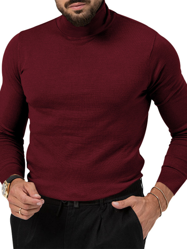 Men T-Shirts- Turtleneck Every Sharp Man T-Shirt- - Pekosa Women Fashion