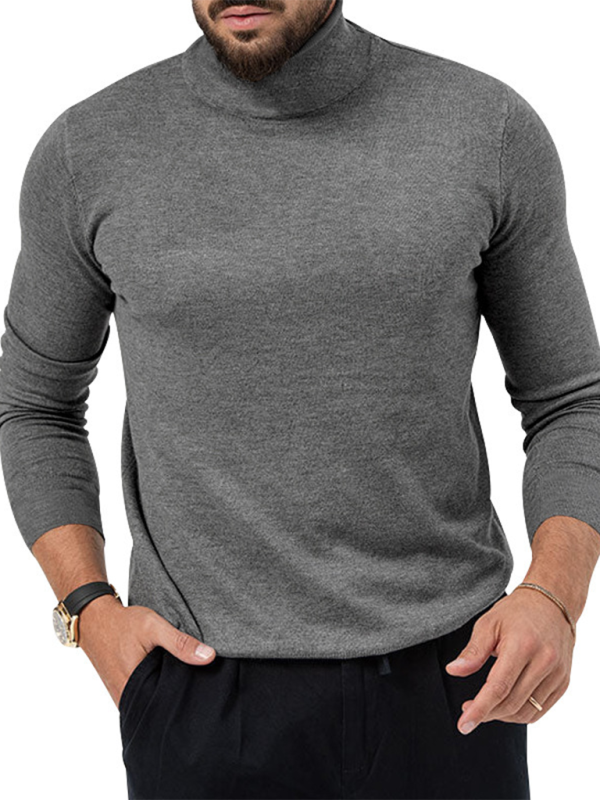 Men T-Shirts- Turtleneck Every Sharp Man T-Shirt- - Pekosa Women Fashion