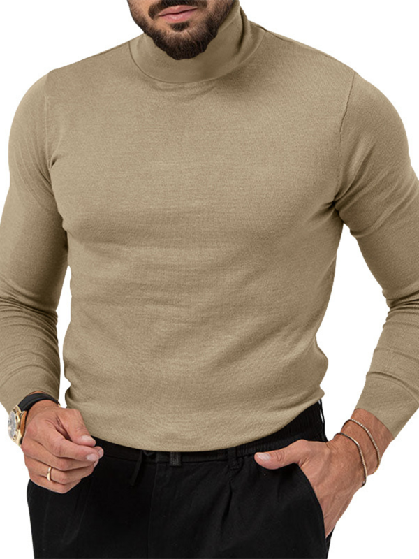 Men T-Shirts- Turtleneck Every Sharp Man T-Shirt- - Pekosa Women Fashion