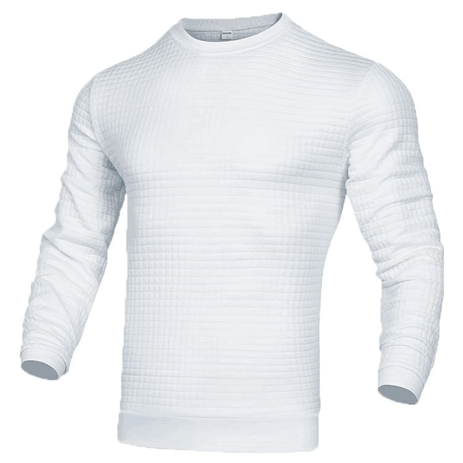 Men T-shirts - Men's Casual Waffle-Knit Long Sleeve Tee