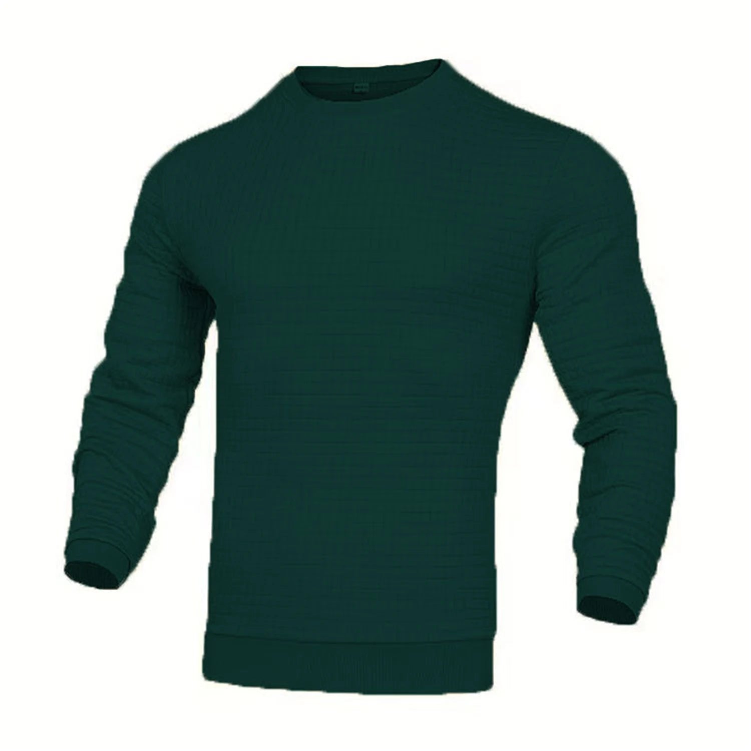 Men T-shirts - Men's Casual Waffle-Knit Long Sleeve Tee